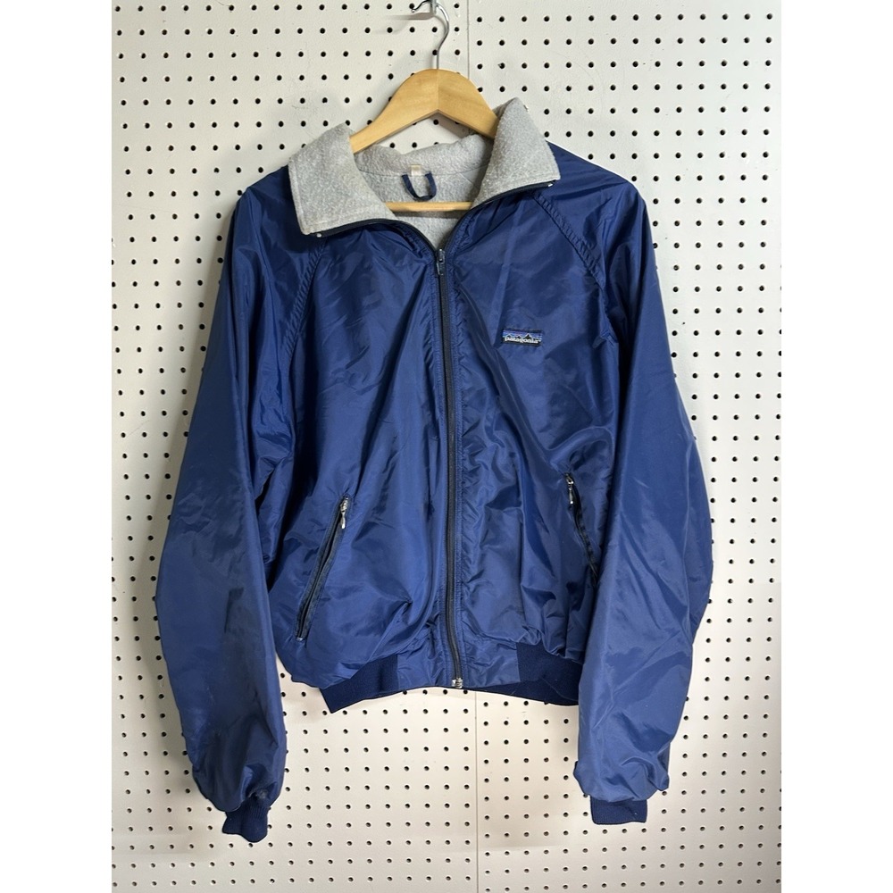 Vintage Patagonia Nylon Bomber Jacket Mens Large Fleece Lined Made in USA